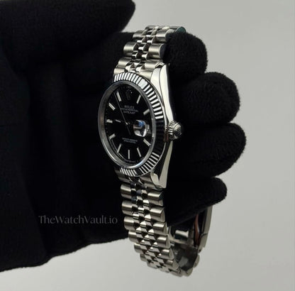 D-Just 41mm Stainless Jubilee Steel Black - Luxury Watch