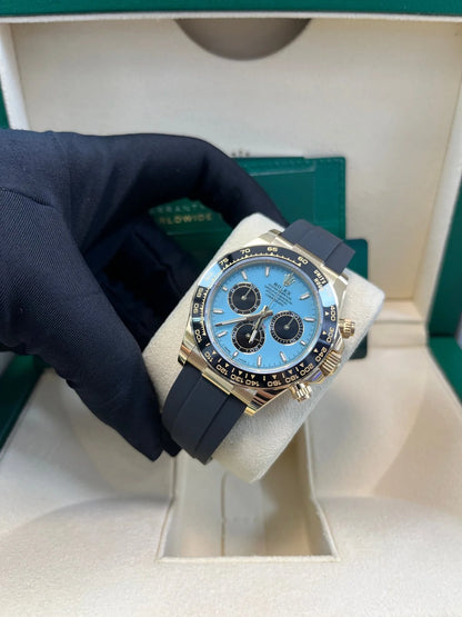 Daytova Yellow Gold Oysterflex (Tiffany Blue Dial) - Luxury Watch