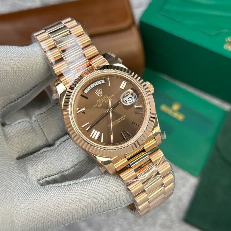 D-Date Everose Gold Chocolate Roman Numerals Dial - Luxury Watch