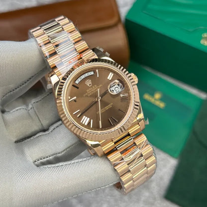 D-Date Everose Gold Chocolate Roman Numerals Dial - Luxury Watch
