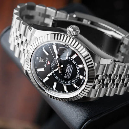 Skyscraper Stainless Steel Jubilee (Black Dial) - Luxury Watch
