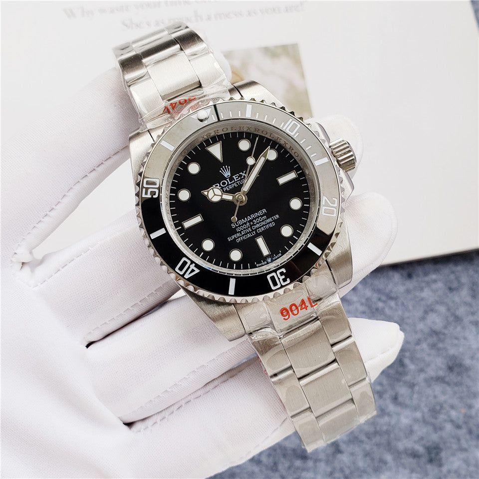Sports Watch Black Dial no cyclops (Black Dial) - Luxury Watch