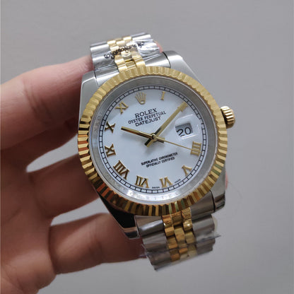 Ladies 28mm Two-Tone Stainless Steel (White Dial) – Luxury Watch