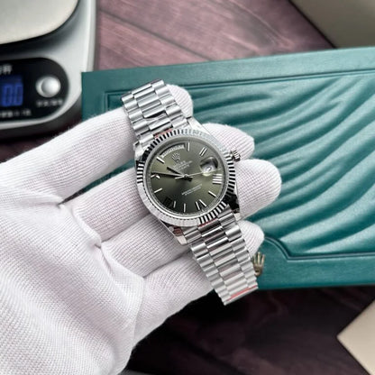 Stainless Steel President D-Date 40 Green - Luxury Watch