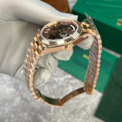 D-Date Everose Gold Chocolate Roman Numerals Dial - Luxury Watch