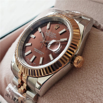 41mm Everose Gold and Steel (Chocolate Dial) - Luxury Watch