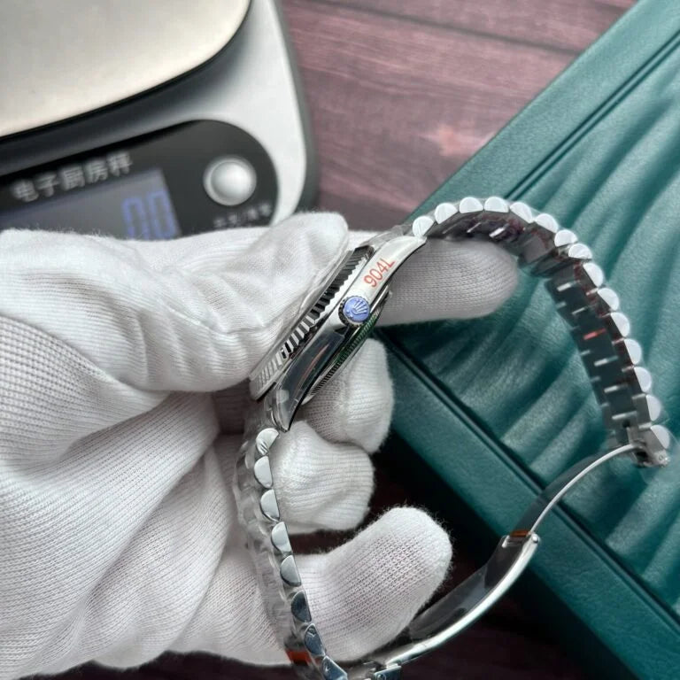 Stainless Steel President D-Date 40 Green - Luxury Watch