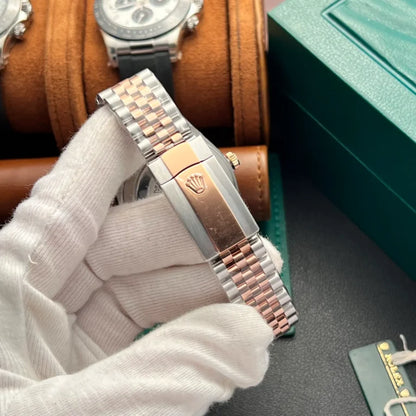 D-Just 41mm Everose Gold and Steel (Chocolate Dial) - Luxury Watch