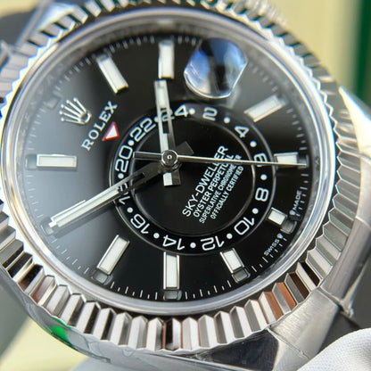 Skyscraper Stainless Steel Oysterflex (Black Dial) - Luxury Watch