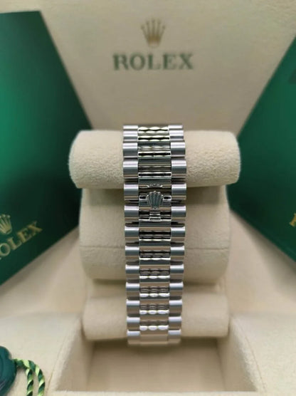 Stainless Steel President D-Date 40 Ice Blue Roman Numerals Dial - Luxury Watch