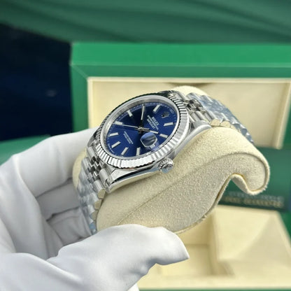 D-Just 36mm Stainless Steel Blue - Luxury Watch