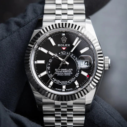 Skyscraper Stainless Steel Jubilee (Black Dial) - Luxury Watch