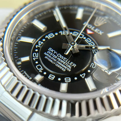 Skyscraper Stainless Steel Oysterflex (Black Dial) - Luxury Watch