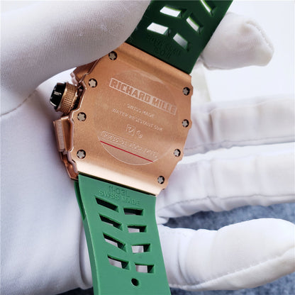 Carbon Sports Watch Rubber Green and Bronze Dial- Luxury Watch