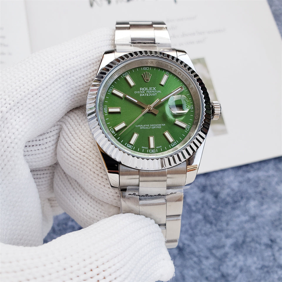 41mm Stainless Steel Green Dial Oyster - Luxury Watch