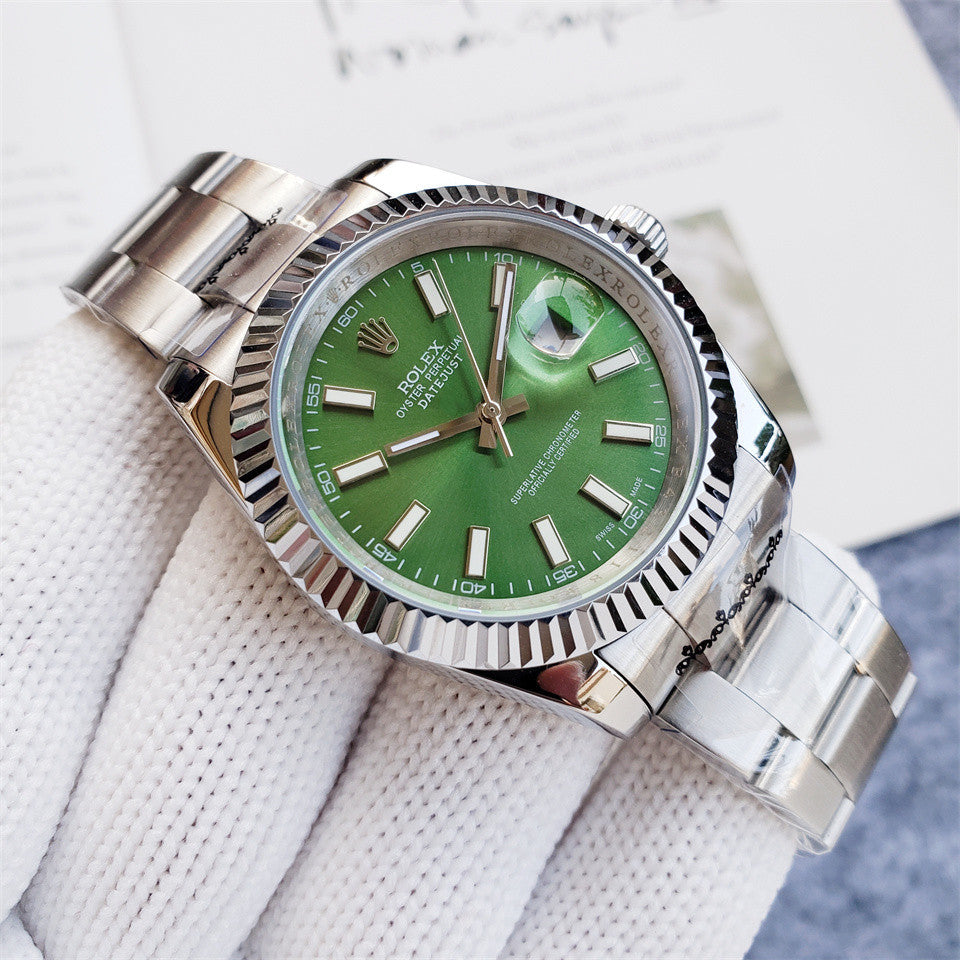 41mm Stainless Steel Green Dial Oyster - Luxury Watch