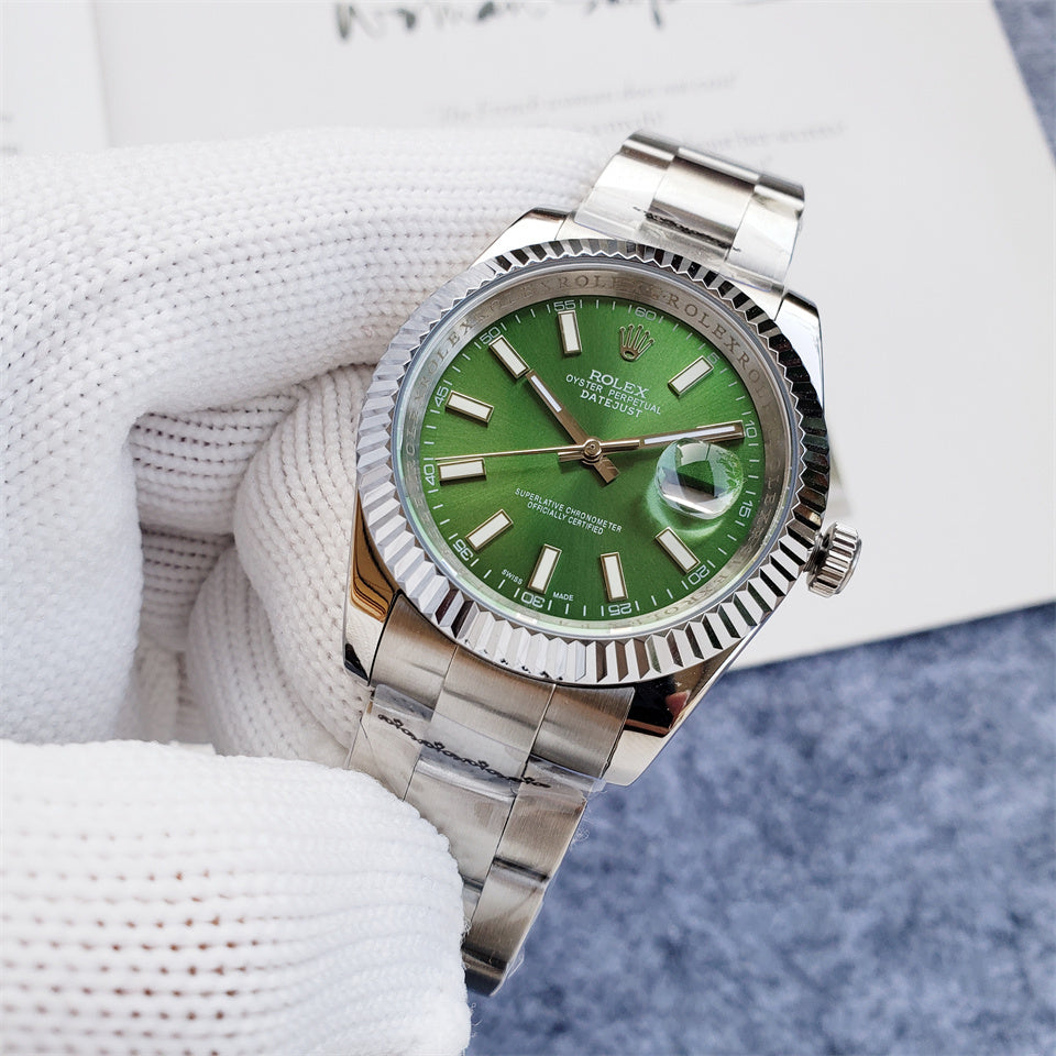 41mm Stainless Steel Green Dial Oyster - Luxury Watch