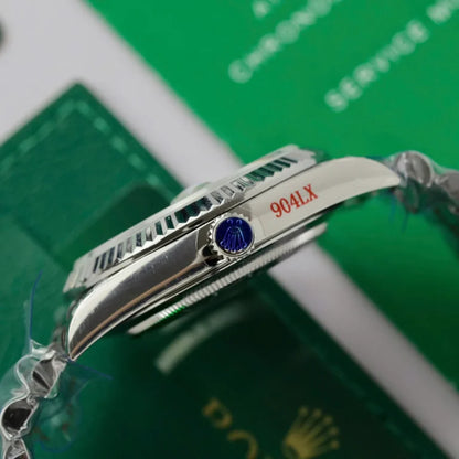 Stainless Steel President Dark Blue D-Date 40 - Luxury Watch