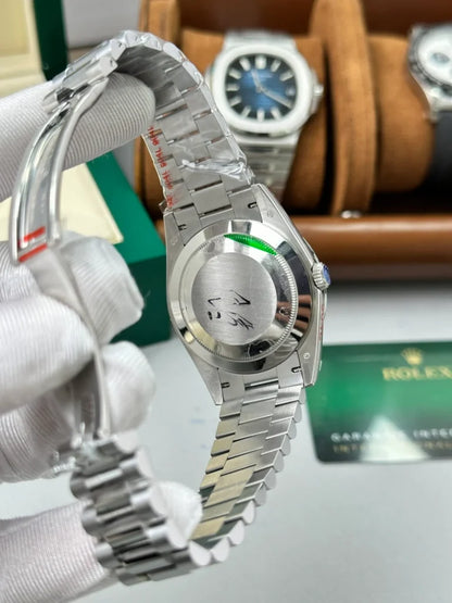 Stainless Steel President D-Date 40 Black - Luxury Watch