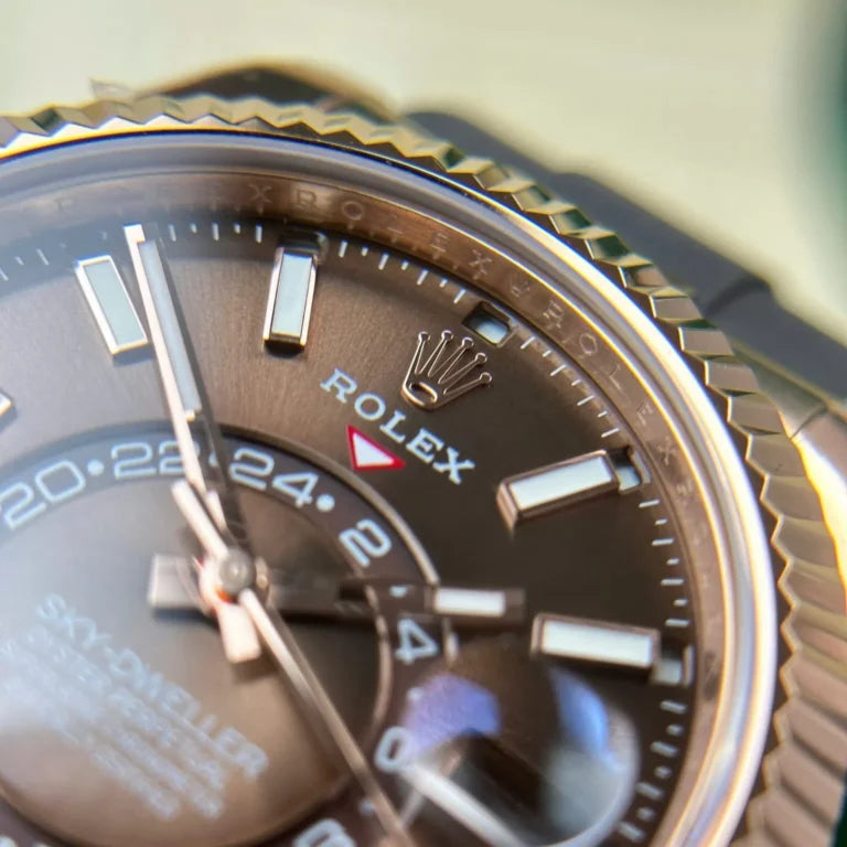 skyscraper Rose Gold Oysterflex (Chocolate Dial) - Luxury Watch