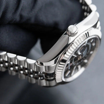 Skyscraper Stainless Steel Jubilee (Black Dial) - Luxury Watch