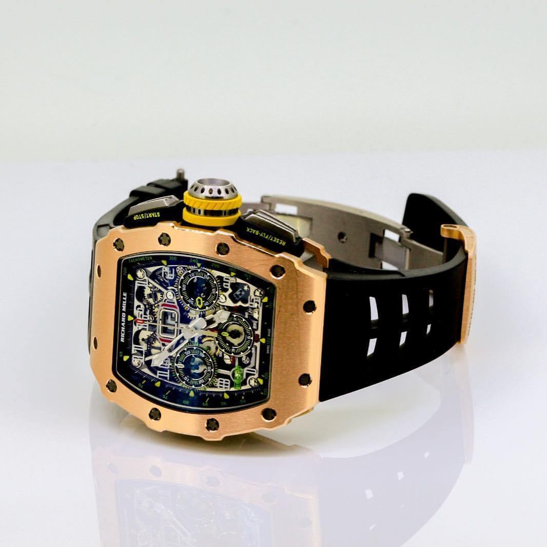 Carbon Sports Watch Rubber Black and Bronze Dial- Luxury Watch