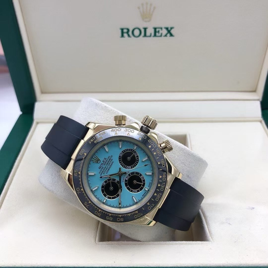 Yellow Gold Rubber (Tiffany Blue Dial) - Luxury Watch