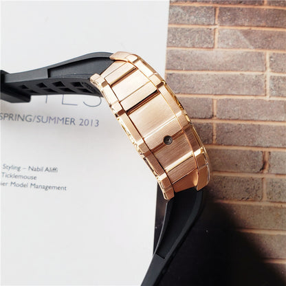 Carbon Sports Watch Rubber Black and Bronze Dial- Luxury Watch