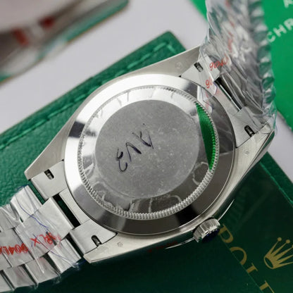 Stainless Steel President Dark Blue D-Date 40 - Luxury Watch