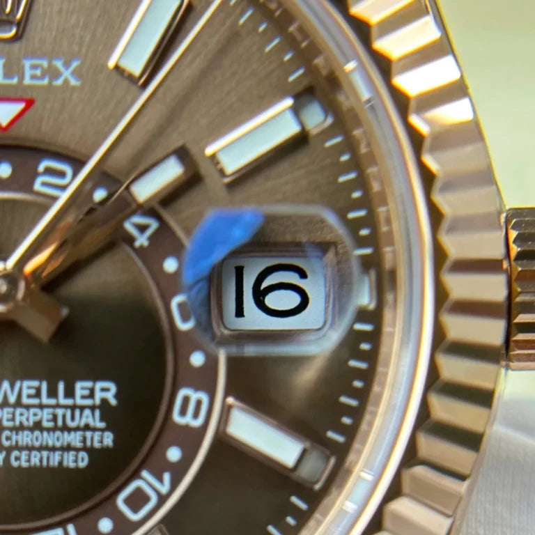 skyscraper Rose Gold Oysterflex (Chocolate Dial) - Luxury Watch