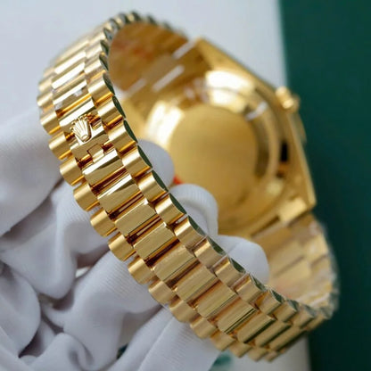 Gold President D-Date Champagne Roman Numerals Dial - Luxury Watch