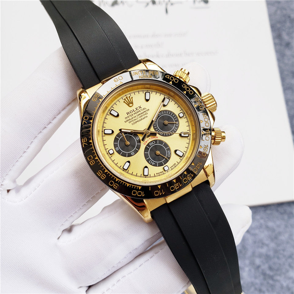 Yellow Gold rubber (Champagne Dial) - Luxury Watch