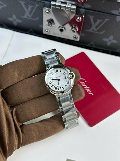 Large Circle Stainless Steel 36mm (White Dial) – Luxury Watch
