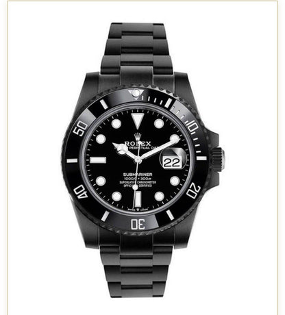 Submarine Stainless Steel Ceramic 41mm Date (Black Dial) - Luxury Watch