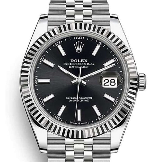 D-Just 41mm Stainless Jubilee Steel Black - Luxury Watch