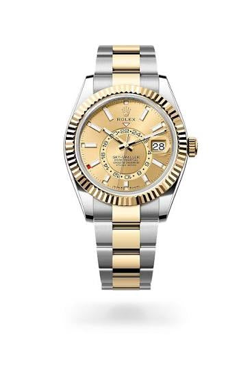 Skyscraper Stainless Steel & Yellow Gold Oyster(Champagne Dial) - Luxury Watch