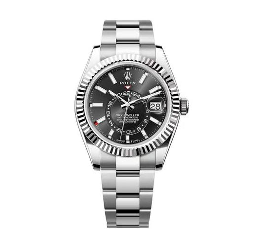Skyscraper Stainless Steel Oyster (Black Dial) - Luxury Watch