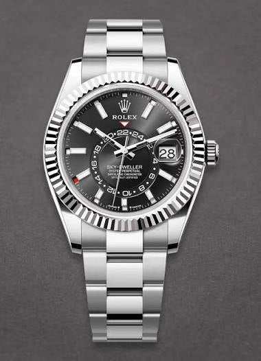 Skyscraper Stainless Steel Oyster (Black Dial) - Luxury Watch