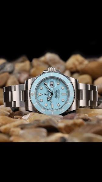 Stainless Steel Submarine (baby Blue Dial) - Luxury Watch
