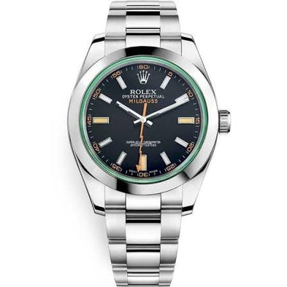 D-Just 41mm Stainless Steel Oyster Steel black Dial- Luxury Watch