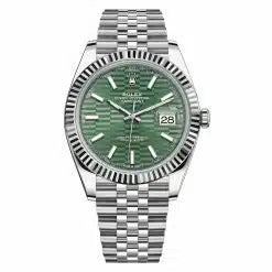 41mm Stainless Steel Green Honey Comb Dial- Luxury Watch