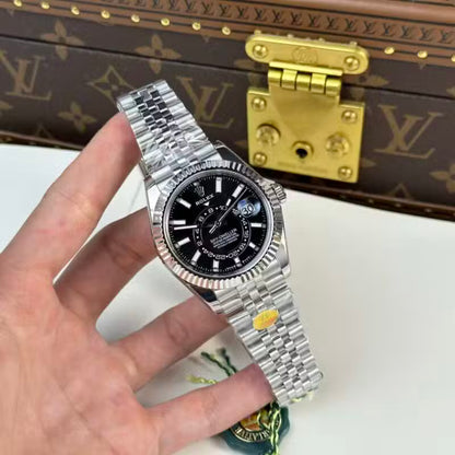 Stainless Steel Jubilee (Black Dial) - Luxury Watch