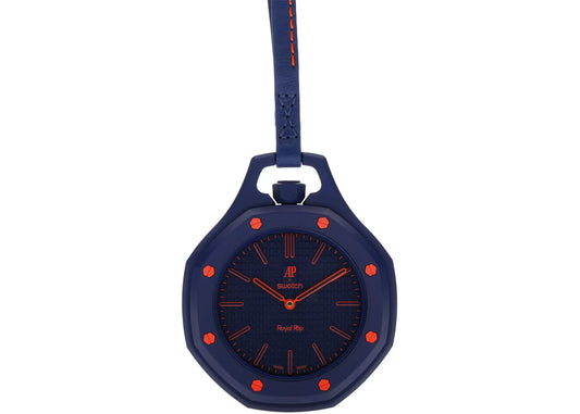 Octa Oro (Navy Blue / Orange) Pocket Watch - Luxury Watch