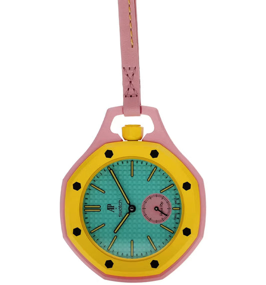 Rosso Otto (Sage Pink green and Yellow)Pocket Watch - Luxury Watch