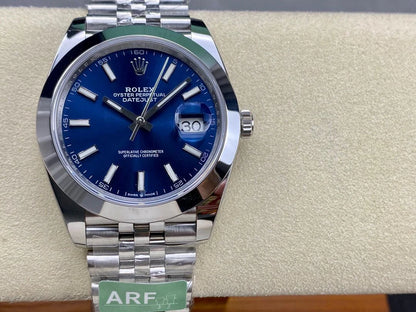 41mm Stainless Steel Jubilee Steel Blue Dial- Luxury Watch
