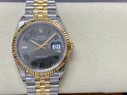 41mm Yellow Gold and Steel Stainless Steel (Roman Numeral Dial) - Luxury Watch