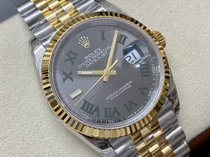 41mm Yellow Gold and Steel Stainless Steel (Roman Numeral Dial) - Luxury Watch