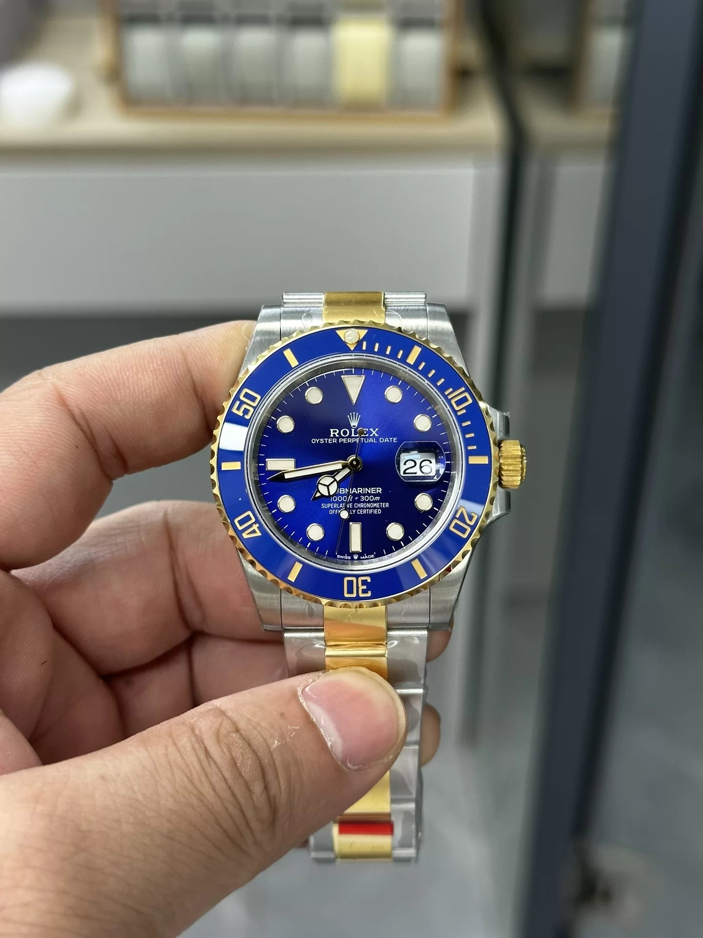 Sports Watch 41mm Stainless Steel Two-Tone (Blue Dial) - Luxury Watch