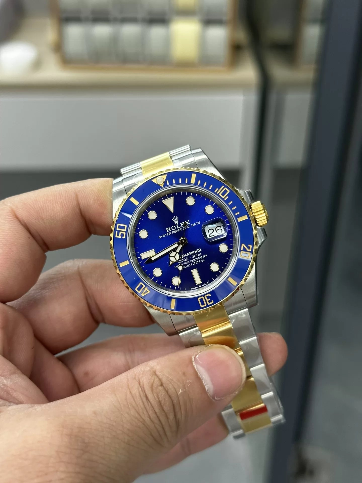 Sports Watch 41mm Stainless Steel Two-Tone (Blue Dial) - Luxury Watch