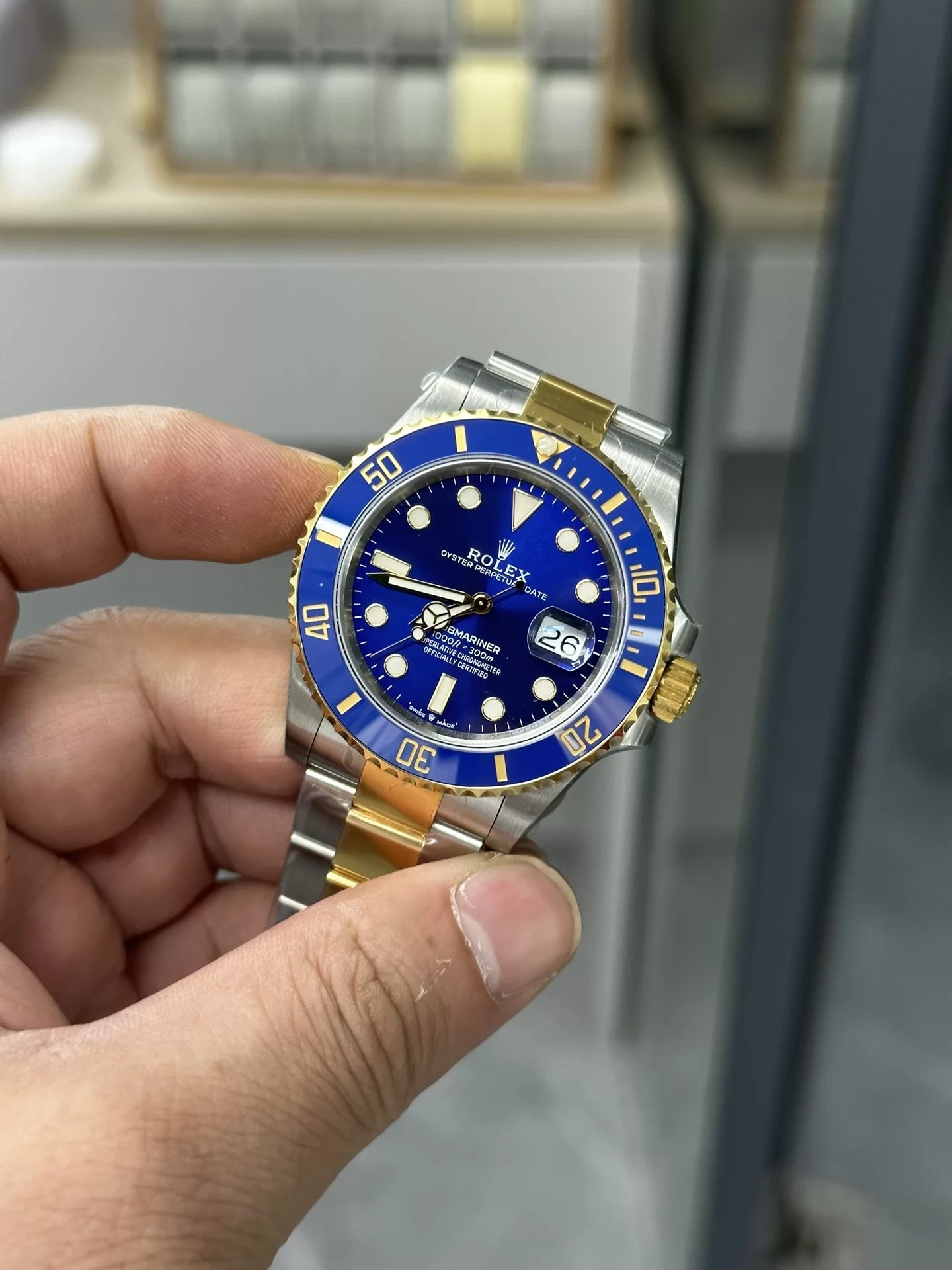 Sports Watch 41mm Stainless Steel Two-Tone (Blue Dial) - Luxury Watch